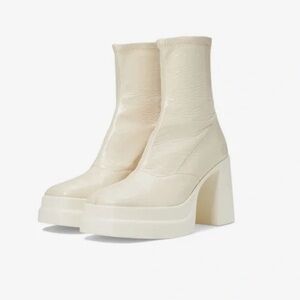 Free People Double Stack Platform Cream Boots